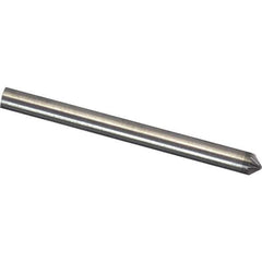 Made in USA - 1/8" Cut Diam, 1/8" Shank Diam, Cone Head Aluma Cut Burr - Carbide, 1/16" LOC, 1-1/2" OAL - Exact Tool & Supply