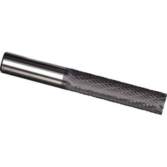 Made in USA - 1/2" Diam, 1" LOC, Plain End, Solid Carbide Diamond Pattern Router Bit - Right Hand Cut, 3" OAL, 1/2" Shank Diam, Use on Cast Iron, Stainless, Steel, Titanium - Exact Tool & Supply