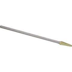 Made in USA - 1/2" Cut Diam, 0.2362" Shank Diam, Cone Head Single Cut Burr - Carbide, 28mm LOC, 178mm OAL - Exact Tool & Supply