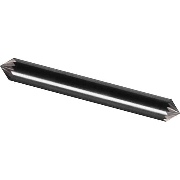 Made in USA - 1/4" Cut Diam, 1/4" Shank Diam, Cone Head Aluma Cut Burr - Carbide, 1/8" LOC, 2" OAL - Exact Tool & Supply