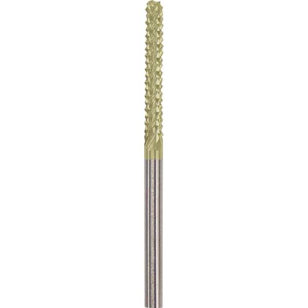 Made in USA - 1/8" Cut Diam, 1/8" Shank Diam, Cylinder Head Burr - Carbide, 1" LOC, 2" OAL - Exact Tool & Supply