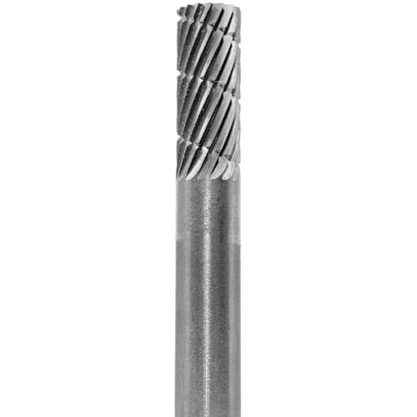 Made in USA - 6mm Cut Diam, 0.2362" Shank Diam, Cylinder Head Aluma Cut Burr - Carbide, 16mm LOC, 50mm OAL - Exact Tool & Supply