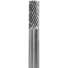 Made in USA - 6mm Cut Diam, 0.2362" Shank Diam, Cylinder Head Aluma Cut Burr - Carbide, 16mm LOC, 50mm OAL - Exact Tool & Supply