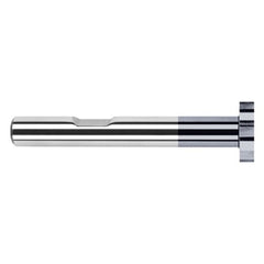 1.0000″ (1″) Cutter Diameter × 0.1560″ (5/32″) Width Carbide Square Large Diameter Deep Keyseat Cutter, 12 Flutes, AlTiN Coated - Exact Tool & Supply