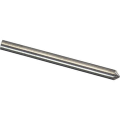 Made in USA - 3mm Cut Diam, 0.1181" Shank Diam, Cone Head Single Cut Burr - Carbide, 1.5mm LOC, 38mm OAL - Exact Tool & Supply
