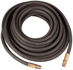 Value Collection - 1/2" ID x 0.787" OD 25' Long Multipurpose Air Hose - MNPT x MNPT Ends, 200 Working psi, 1/2" Fitting, Black - Exact Tool & Supply