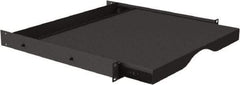 Video Mount - Security Camera Sliding Equipment Rack Shelf - Black - Exact Tool & Supply
