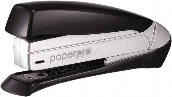 PaperPro - 20 Sheet Half Strip Stapler - Black/Silver - Exact Tool & Supply