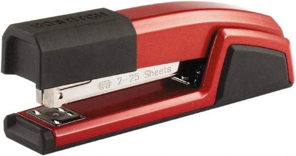 Stanley Bostitch - 25 Sheet Full Strip Desktop Stapler - Red - Exact Tool & Supply