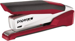 PaperPro - 28 Sheet Full Strip Desktop Stapler - Red & Silver - Exact Tool & Supply