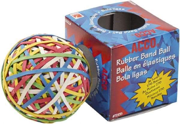 ACCO - 1" Circumference, 1/8" Wide, Light-Duty Band Rubber Band Strapping - 250 Pieces - Exact Tool & Supply