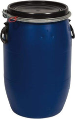 SEYMOUR-MIDWEST - 15 Gal, Polypropylene Round Blue Bucket/Pail - Handle & Lid Included - Exact Tool & Supply