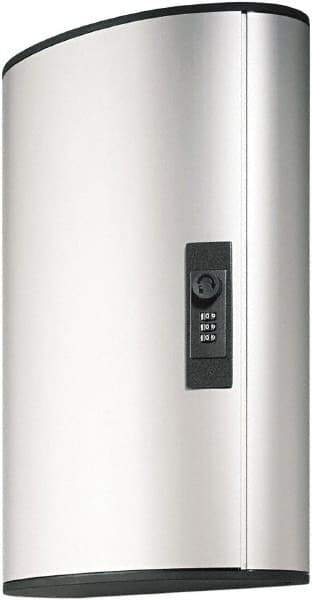 DURABLE - 72 Keys, Silver Key Storage Cabinet - 11-3/4" Wide x 4-5/8" Deep x 15-3/4" High - Exact Tool & Supply
