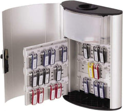 DURABLE - 54 Keys, Silver Key Box - 11-3/4" Wide x 4-5/8" Deep x 15-1/2" High - Exact Tool & Supply