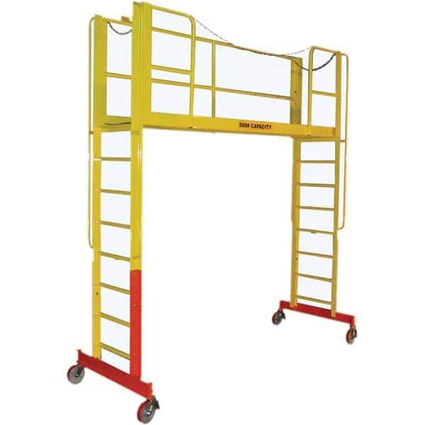 TRI-ARC - Rolling & Wall Mounted Ladders & Platforms Type: Double Entry Work Platform Style: Adjustable Height - Exact Tool & Supply