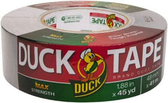 Duck - 1-7/8" x 45 Yds Silver Duct Tape - 11.5 mil, Rubber Adhesive, Vinyl Backing, 32 Lb/ln Tensile Strength, Series DUC - Exact Tool & Supply