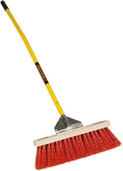 SEYMOUR-MIDWEST - 18" Rough Surface Polypropylene Push Broom - 5-1/2" Bristle Length, Wood Block, Bolt-On Handle Connection, Handle Included - Exact Tool & Supply