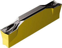 Sandvik Coromant - N123H2-...H CF 4325 Grade, 0.1575" Cutting Width, Carbide Cutoff Insert - 0° Neutral Lead Angle, 0.0059" Cnr Rad, TiCN/Al2O3/TiN Coated - Exact Tool & Supply