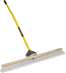 SEYMOUR-MIDWEST - 36" Fine Particle Polypropylene Push Broom - 3" Bristle Length, Wood Block, Bolt-On Handle Connection, Handle Included - Exact Tool & Supply