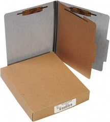 ACCO - 11 x 8 1/2", Letter Size, Gray, File Folders with Top Tab - Right of Center Tab Cut Location - Exact Tool & Supply