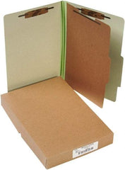 ACCO - 14 x 8 1/2", Legal, Leaf Green, File Folders with Top Tab - Right of Center Tab Cut Location - Exact Tool & Supply