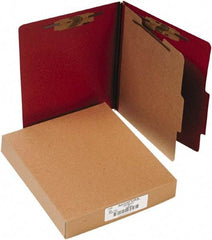 ACCO - 11 x 8 1/2", Letter Size, Earth Red, File Folders with Top Tab - Right of Center Tab Cut Location - Exact Tool & Supply