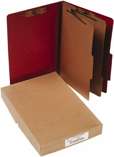 ACCO - 14 x 8 1/2", Legal, Earth Red, File Folders with Top Tab - Right of Center Tab Cut Location - Exact Tool & Supply