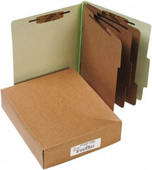 ACCO - 11 x 8 1/2", Letter Size, Leaf Green, File Folders with Top Tab - Right of Center Tab Cut Location - Exact Tool & Supply
