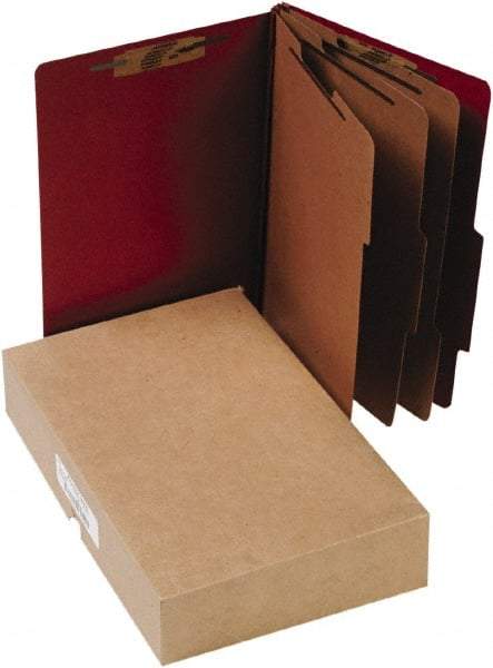 ACCO - 14 x 8 1/2", Legal, Earth Red, File Folders with Top Tab - Right of Center Tab Cut Location - Exact Tool & Supply