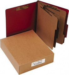 ACCO - 11 x 8 1/2", Letter Size, Earth Red, File Folders with Top Tab - Right of Center Tab Cut Location - Exact Tool & Supply