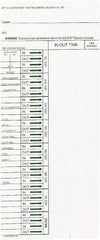 Acroprint Time Recorder - 1-3/4" High x 4-1/5" Wide Weekly Time Cards - White, Use with Acroprint ATR240, ATR360 - Exact Tool & Supply