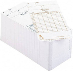 Acroprint Time Recorder - 3-2/5" High x 3-2/5" Wide Weekly/Bi-Weekly/Twice Monthly Time Cards - White, Use with Acroprint Model ATR120 - Exact Tool & Supply