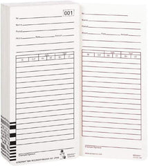 Acroprint Time Recorder - 9/10" High x 3-2/5" Wide Weekly Time Cards - White, Use with Acroprint Model ES1000 - Exact Tool & Supply
