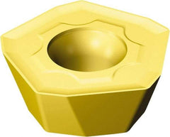 Sandvik Coromant - 419R1405 MM Grade 2040 Carbide Milling Insert - TiCN/Al2O3/TiN Finish, 5.56mm Thick, 14mm Inscribed Circle, 0.8mm Corner Radius - Exact Tool & Supply