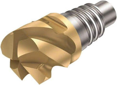 Sandvik Coromant - A316..HM P Grade 1030 Carbide End Milling Tip Insert - TiAlN Finish, 4 Flutes, 9.53mm Cutting Diam, 5.3mm Depth of Cut, 12.4mm Extension, 1/16" Cnr Rad, 50° Helix - Exact Tool & Supply