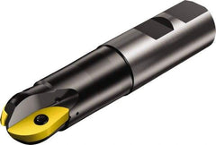 Sandvik Coromant - 50mm Cut Diam, 44.6mm Max Depth of Cut, 50mm Shank Diam, 256mm OAL, Indexable Ball Nose End Mill - 93mm Head Length, Weldon Flat Shank, R216.. B Toolholder, APMT 160408-M, R216-50 07 Insert - Exact Tool & Supply