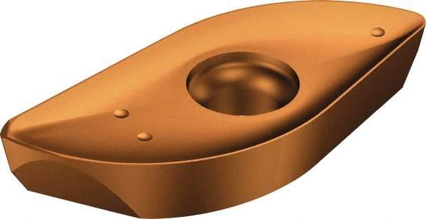 Sandvik Coromant - RA2161302 M-M Grade 1030 Carbide Milling Insert - TiAlN Finish, 3/32" Thick, 1/4" Corner Radius - Exact Tool & Supply
