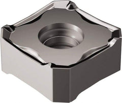 Sandvik Coromant - 345R1305 PM Grade 1010 Carbide Milling Insert - TiAlN2 Finish, 5.6mm Thick, 13mm Inscribed Circle, 0.8mm Corner Radius - Exact Tool & Supply