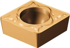 Sandvik Coromant - CCMT32.52 MM Grade 1115 Carbide Turning Insert - TiAlN/AlCr2O3 Finish, 80° Diamond, 3/8" Inscr Circle, 5/32" Thick, 1/32" Corner Radius - Exact Tool & Supply