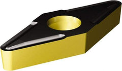 Sandvik Coromant - VBMT21.5 UF Grade 4335 Carbide Turning Insert - TiCN/AI2O3/TiN Finish, 35° Diamond, 1/4" Inscr Circle, 3/32" Thick, 0.2mm Corner Radius - Exact Tool & Supply