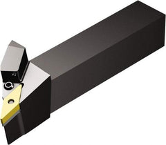Sandvik Coromant - PVJNR/L..HP, Right Hand Cut, -3° Lead Angle, 25mm Shank Height x 25mm Shank Width, Negative Rake Indexable Turning Toolholder - 150mm OAL, VNMG 16 04 08, VNMG 332 Insert Compatibility, Series T-Max P - Exact Tool & Supply