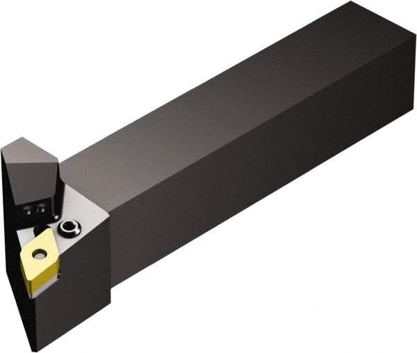 Sandvik Coromant - PDJNR/L..HP, Right Hand Cut, -3° Lead Angle, 20mm Shank Height x 20mm Shank Width, Negative Rake Indexable Turning Toolholder - 125mm OAL, DNMG 11 04 08, DNMG 332 Insert Compatibility, Series T-Max P - Exact Tool & Supply