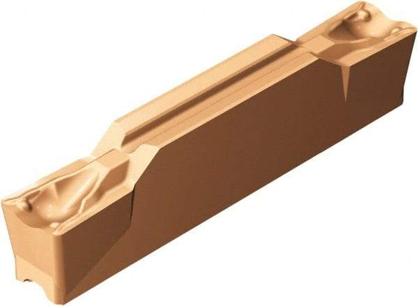 Sandvik Coromant - L2N123x2 TF Grade 1125, 8mm Cutting Width Carbide Grooving Insert - 28mm Max Depth of Cut, Neutral, 0.8mm Corner Radius, TiAlN Finish - Exact Tool & Supply