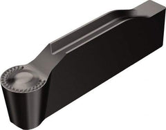Sandvik Coromant - 0400N123 Grade 1105, 4mm Cutting Width Carbide Grooving Insert - 1.8mm Max Depth of Cut, Neutral, 2mm Corner Radius, TiAlN2 Finish - Exact Tool & Supply