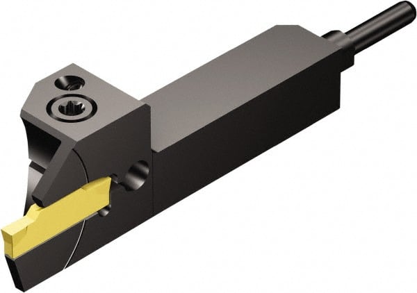 Sandvik Coromant - 0.43" Max Depth, Internal or External Left Hand Indexable Grooving Toolholder - Exact Tool & Supply