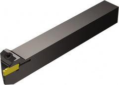 Sandvik Coromant - 17.02mm Max Depth, 1.85mm to 2.39mm Width, External Left Hand Indexable Grooving/Cutoff Toolholder - Exact Tool & Supply