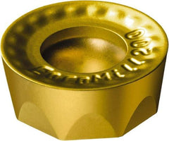 Sandvik Coromant - RCKT190600 KH Grade 1020 Carbide Milling Insert - TiAlN Finish, 1/4" Thick, 3/4" Inscribed Circle, 3/8" Corner Radius - Exact Tool & Supply