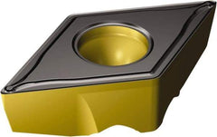 Sandvik Coromant - TRDC1308 M Grade 4325 Carbide Turning Insert - TiCN/AI2O3/TiN Finish, 55° Diamond, 11mm Inscr Circle, 5.525mm Thick, 1/32" Corner Radius - Exact Tool & Supply