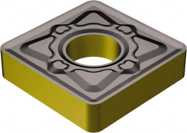 Sandvik Coromant - SNMG432 KM Grade 3205 Carbide Turning Insert - TiCN/AI2O3/TiN Finish, 90° Square, 1/2" Inscr Circle, 3/16" Thick, 1/32" Corner Radius - Exact Tool & Supply