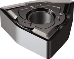 Sandvik Coromant - WNMG432 SM Grade 1105 Carbide Turning Insert - TiAlN Finish, 80° Trigon, 1/2" Inscr Circle, 3/16" Thick, 1/32" Corner Radius - Exact Tool & Supply